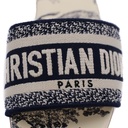Christian Dior Dway Slide Blue Embroidered Cotton Toile de Jouy Size 36