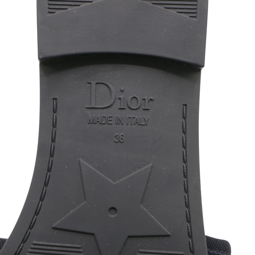 Christian Dior Rubber Macrocannage Dio(r)evolution Slides Blue Size 36