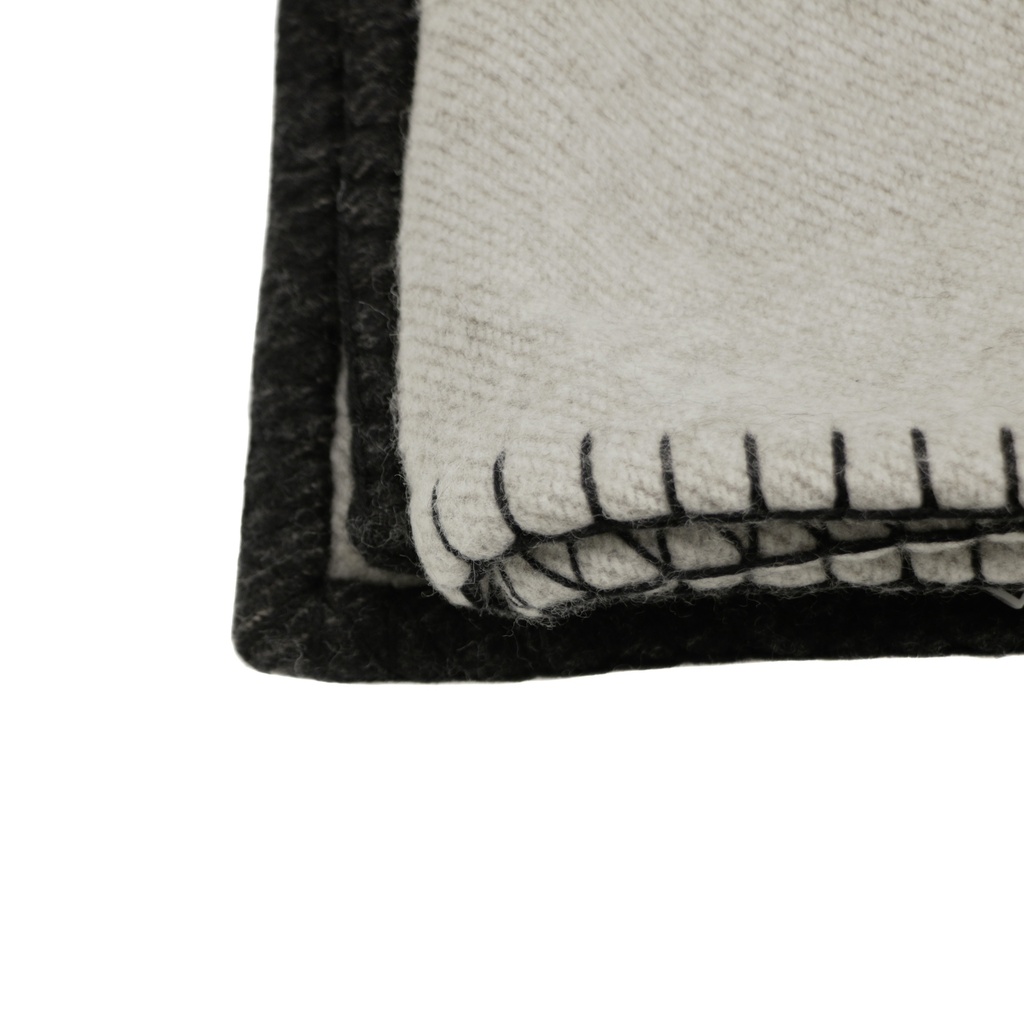 Hermes Large Blanket Black & Grey