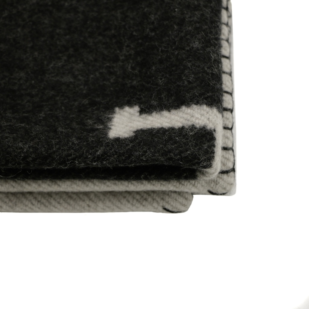 Hermes Large Blanket Black & Grey