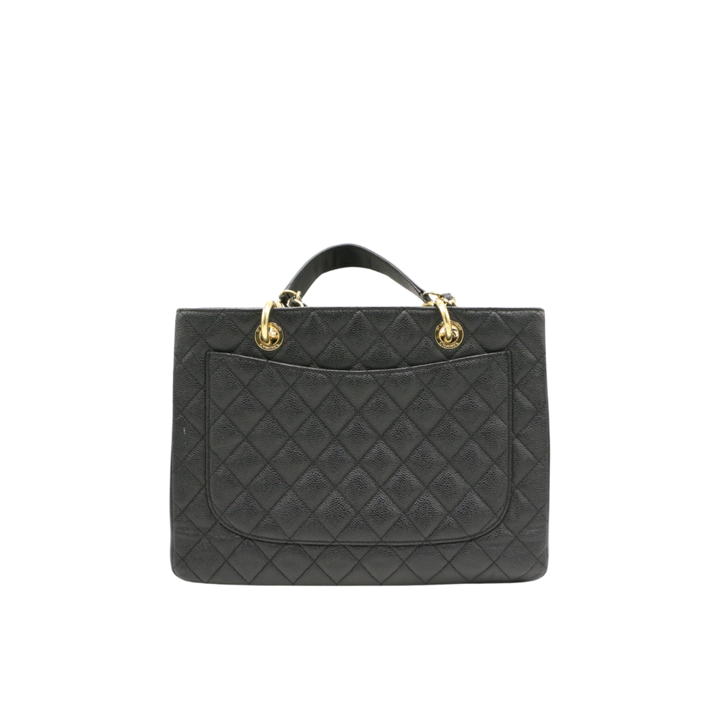 Chanel Grand Shopping Caviar Black Tote Bag 