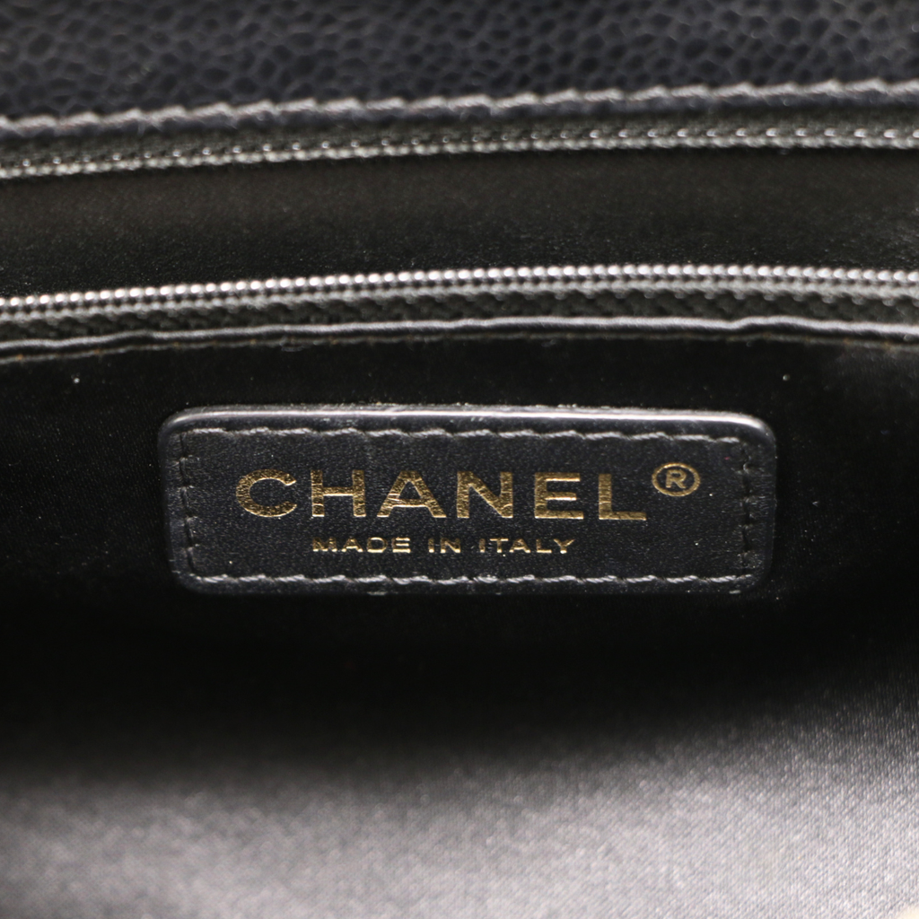 Chanel Grand Shopping Caviar Black Tote Bag 