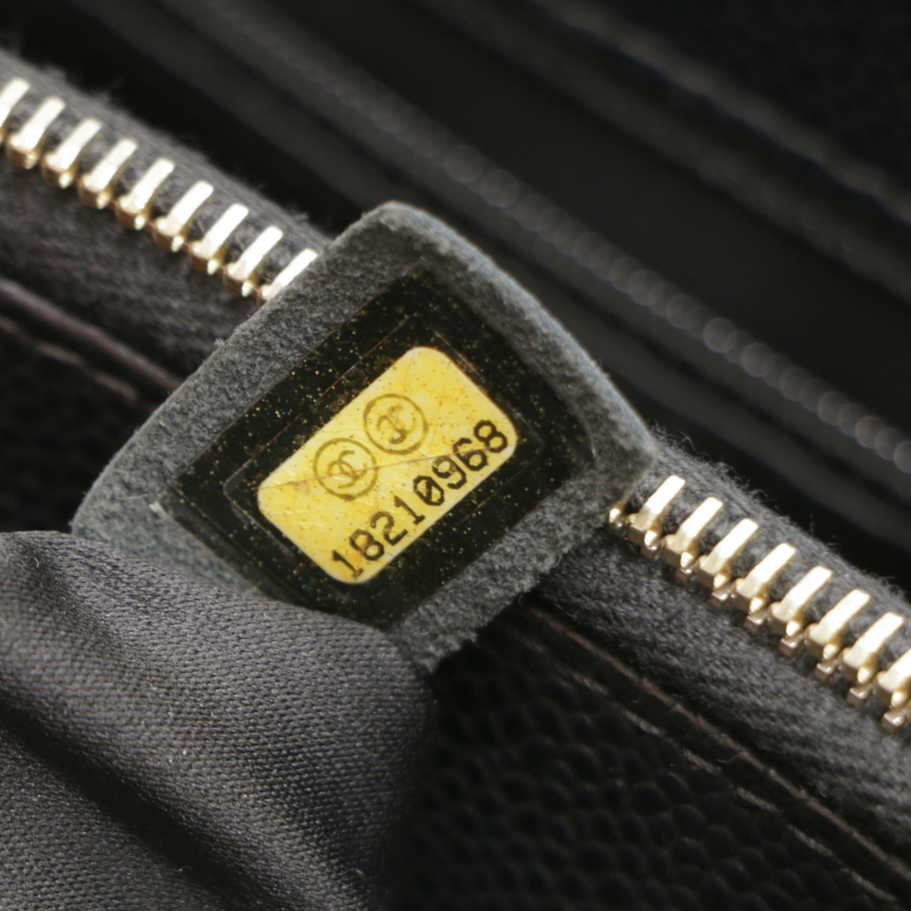 Chanel Grand Shopping Caviar Black Tote Bag 