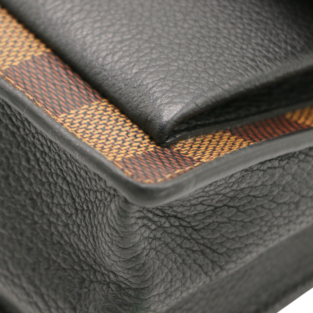 Louis Vuitton Vavin Black Damier Ebene Chain Wallet Bag
