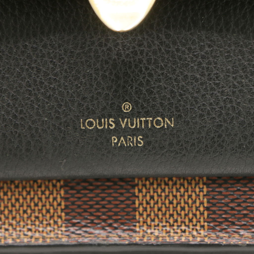 Louis Vuitton Vavin Black Damier Ebene Chain Wallet Bag