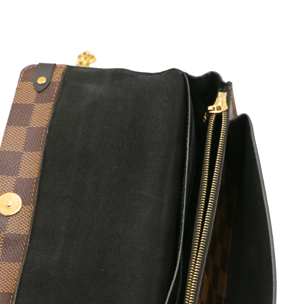 Louis Vuitton Vavin Black Damier Ebene Chain Wallet Bag