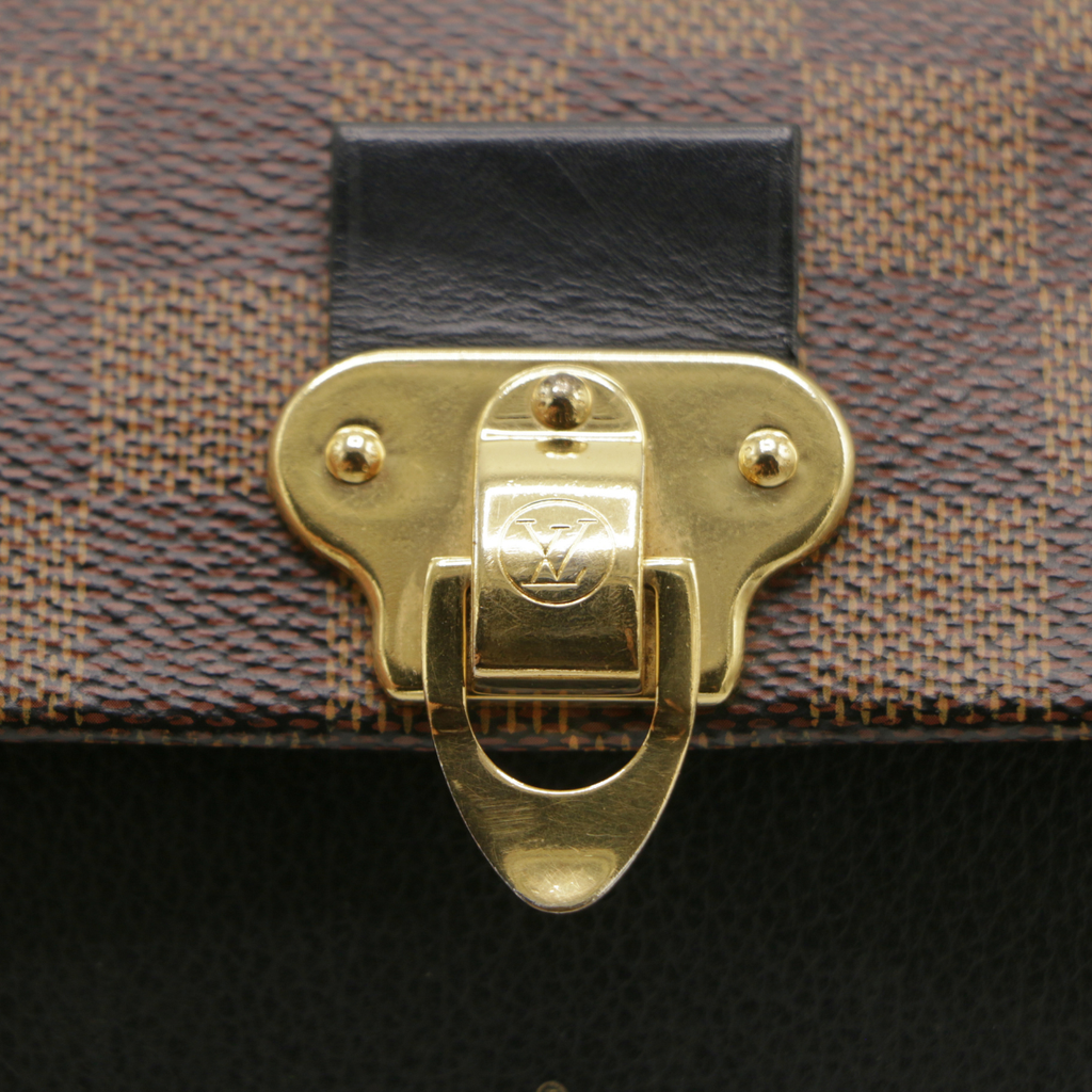 Louis Vuitton Vavin Black Damier Ebene Chain Wallet Bag