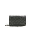 Chanel Caviar Wallet on Chain Black Silver Hardware
