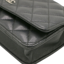 Chanel Caviar Wallet on Chain Black Silver Hardware