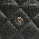 Chanel Caviar Wallet on Chain Black Silver Hardware