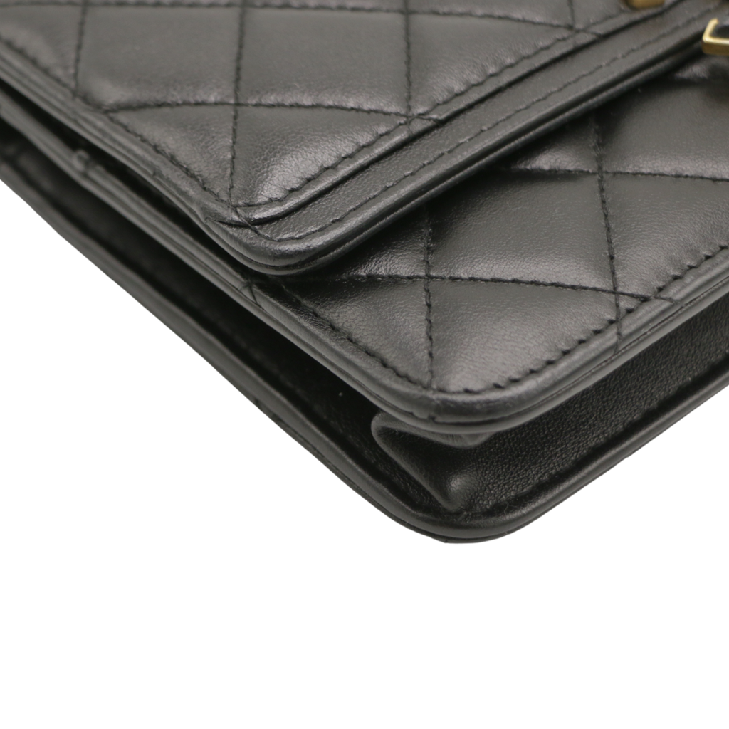 Chanel Classic Lambskin Wallet on Chain Black 