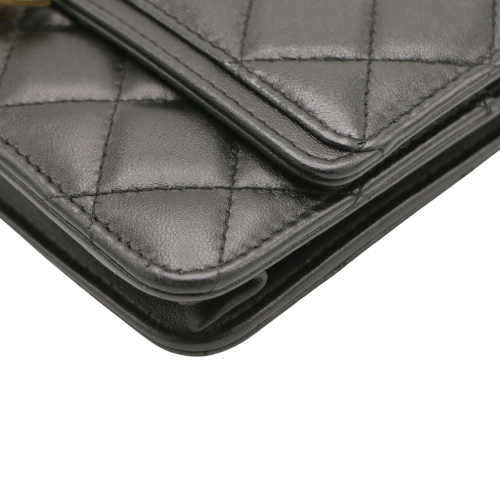 Chanel Classic Lambskin Wallet on Chain Black 