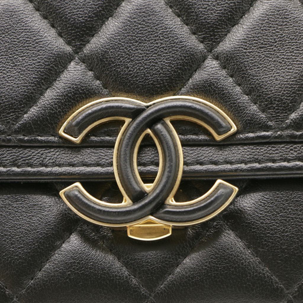 Chanel Classic Lambskin Wallet on Chain Black 