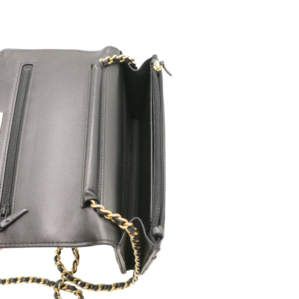 Chanel Classic Lambskin Wallet on Chain Black 