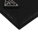 Prada Soft Leather Triangle Logo Cardholder Black (3).webp