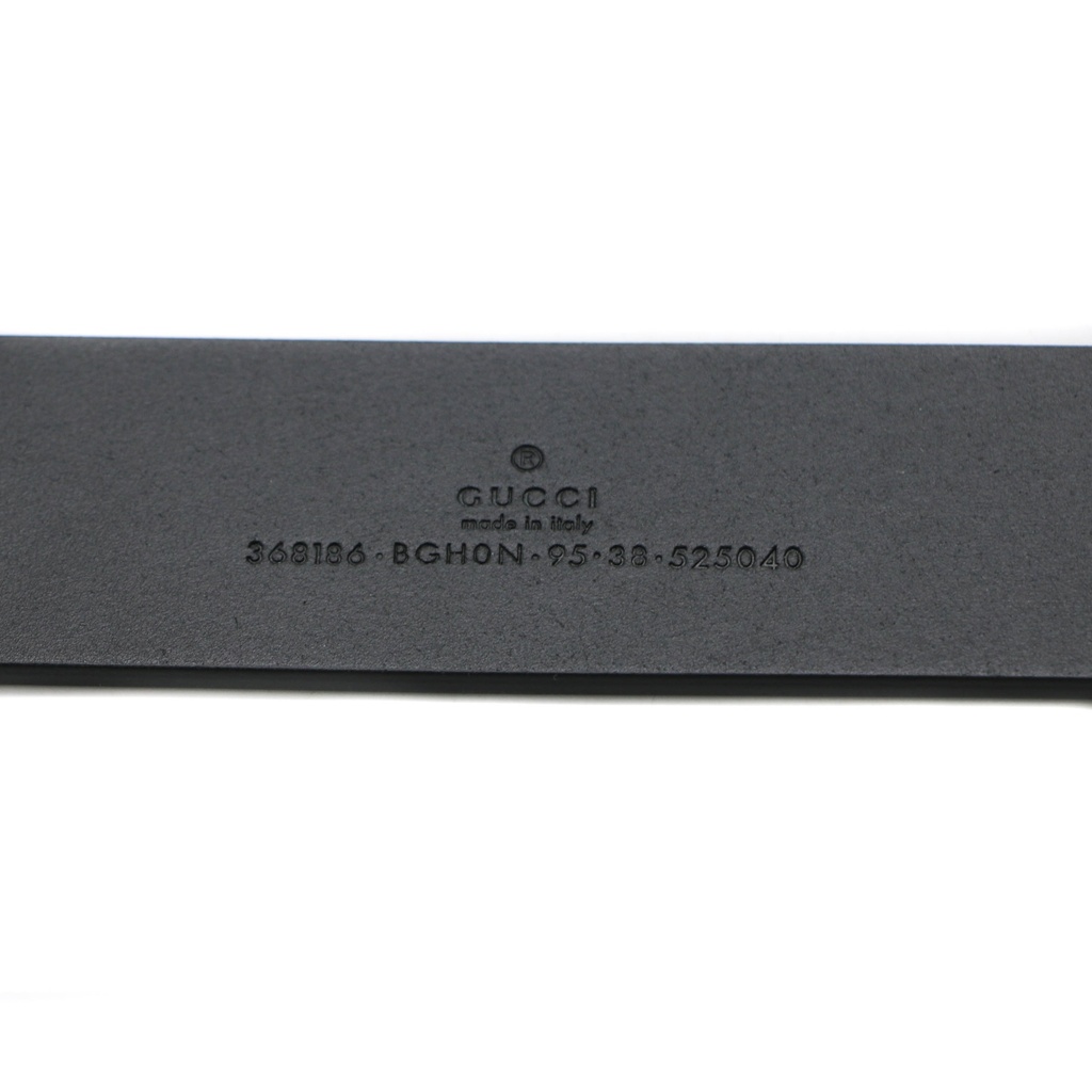 Gucci Leather Belt With Interlocking G 368186 95 38