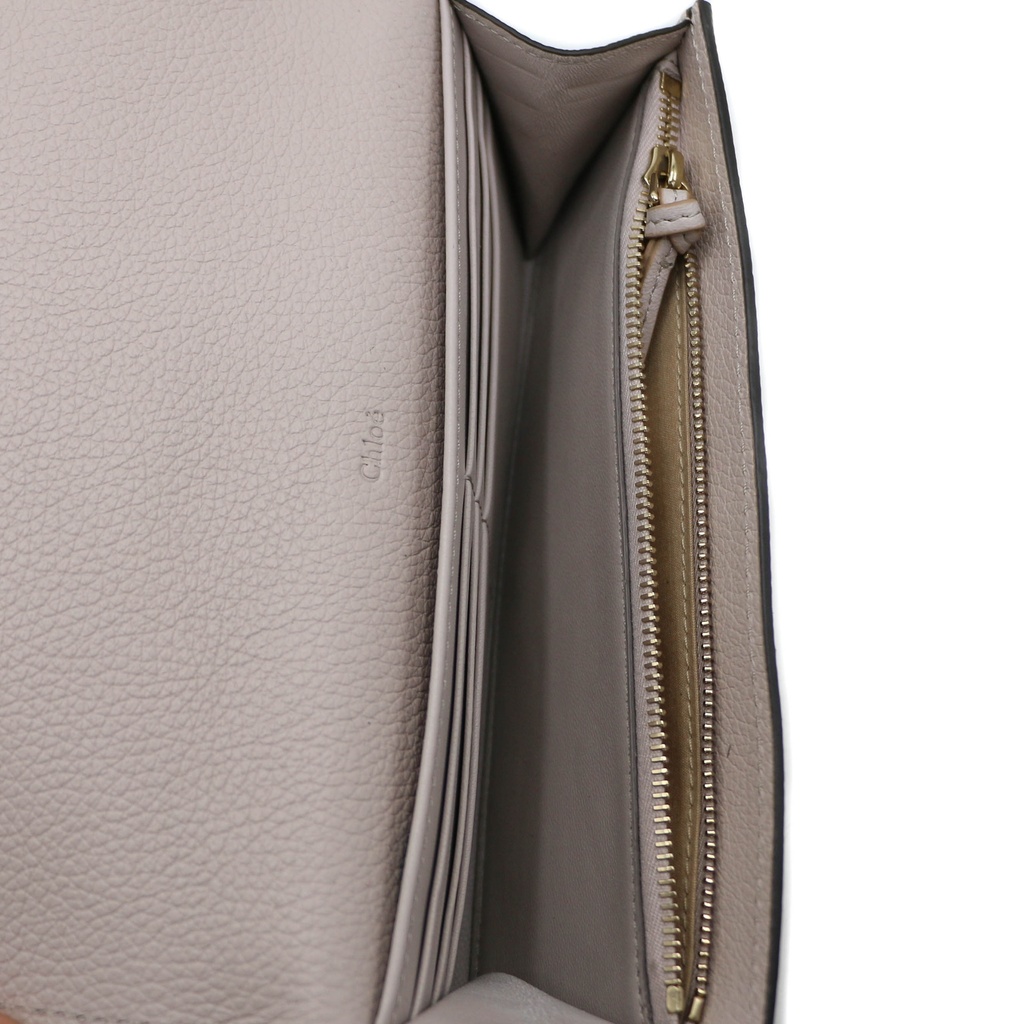 Chloe-11361 Chloe Alphabet Long Flap Wallet Light Grey 022311065