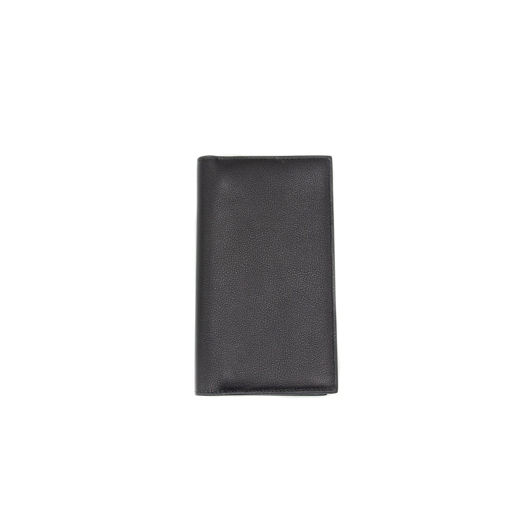 BVLGARI/Bulgari - 8640 Bifold Black Calf Leather Wallet