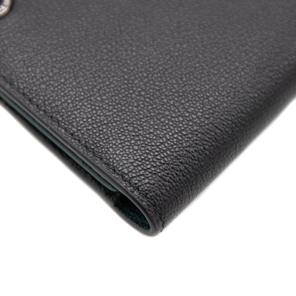 BVLGARI/Bulgari - 8640 Bifold Black Calf Leather Wallet