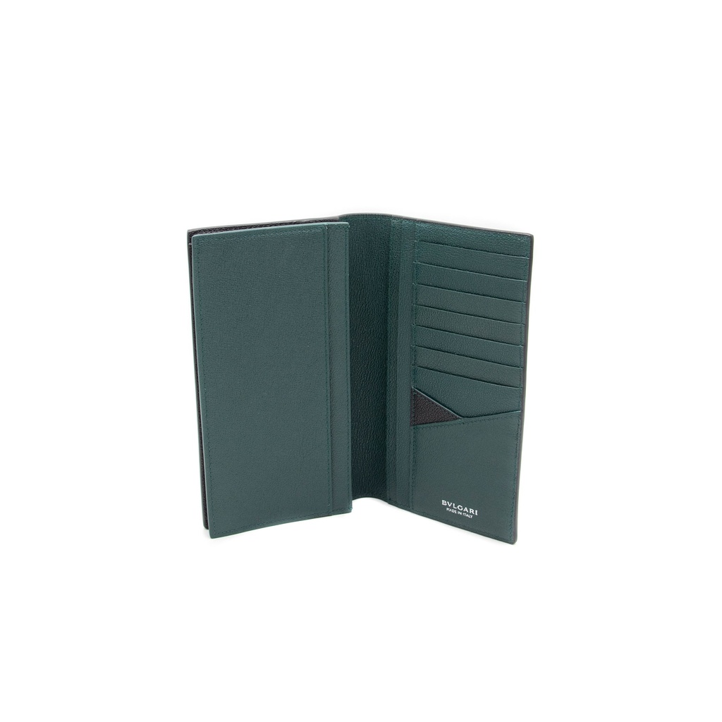 BVLGARI/Bulgari - 8640 Bifold Black Calf Leather Wallet