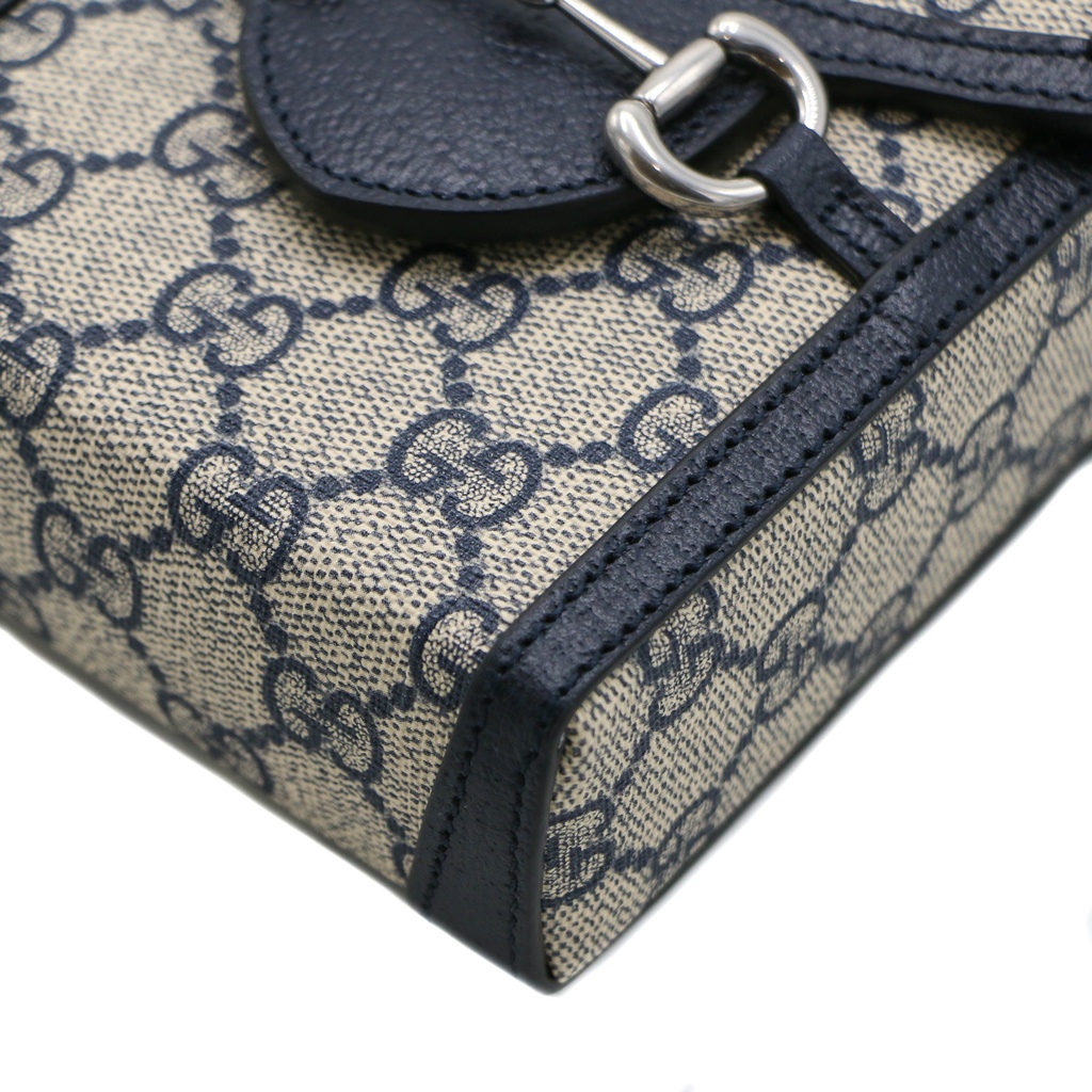 Gucci Gucci Horsebit 1955 mini bag Blue and Beige