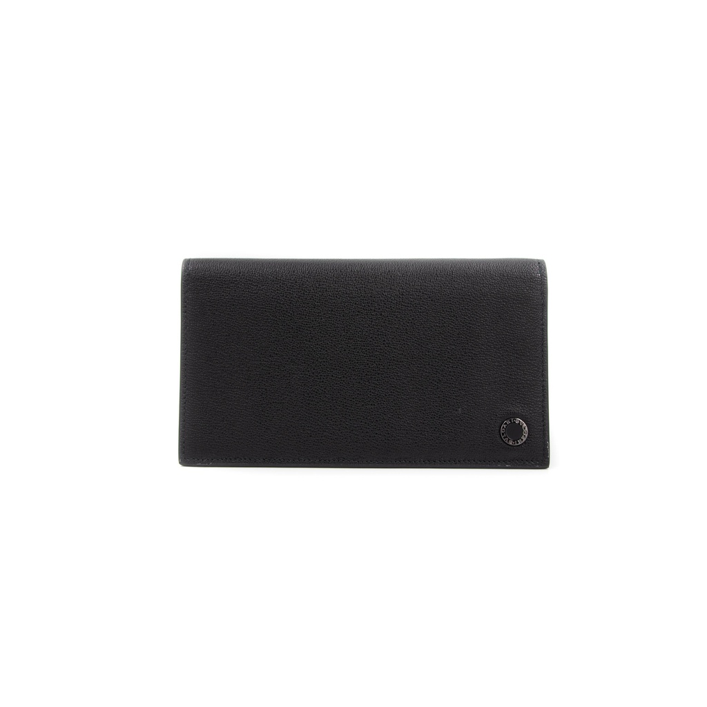 [8461] BVLGARI/Bulgari - 8461 Bifold Black Calf Leather Wallet