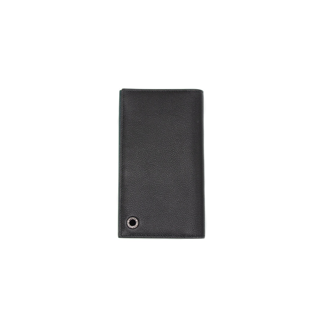 BVLGARI/Bulgari - 8640 Bifold Black Calf Leather Wallet