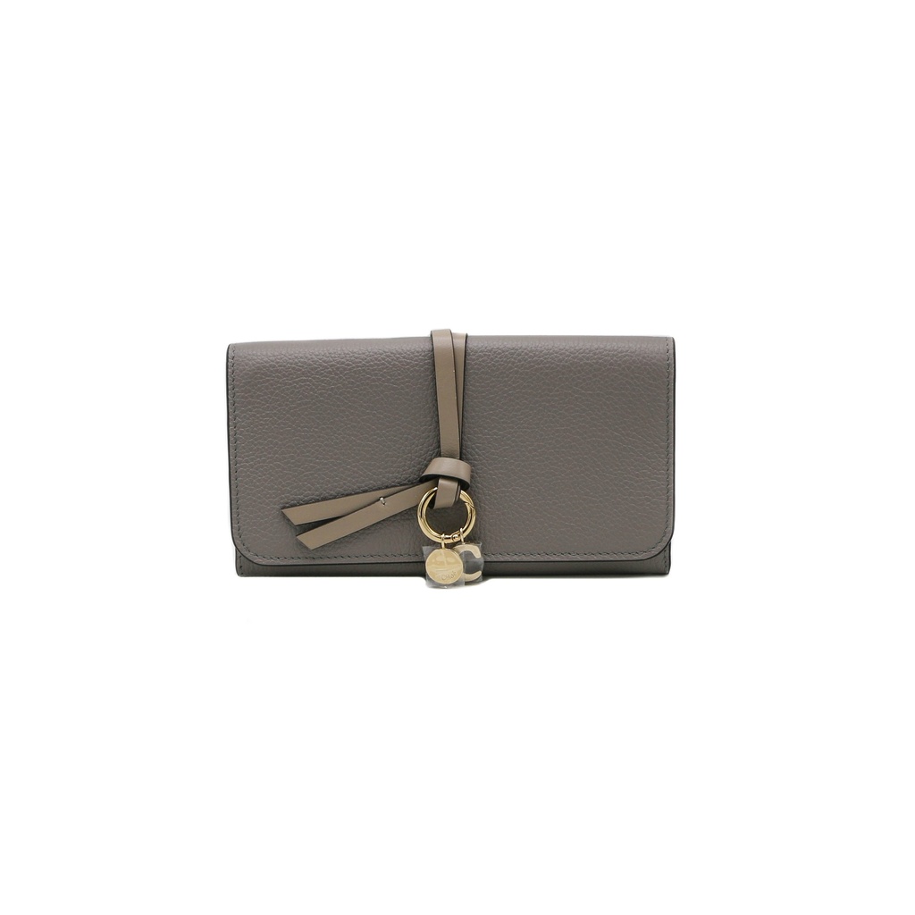 [Chloe-11385] Chloe-11385 Alphabet Long Flap Wallet Dast Grey 032311065