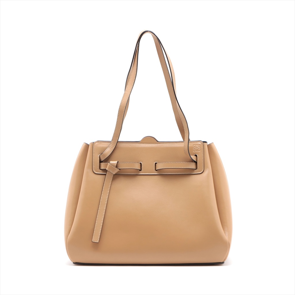 [Loewe-11906] Loewe Lazo Leather Tote bag Beige