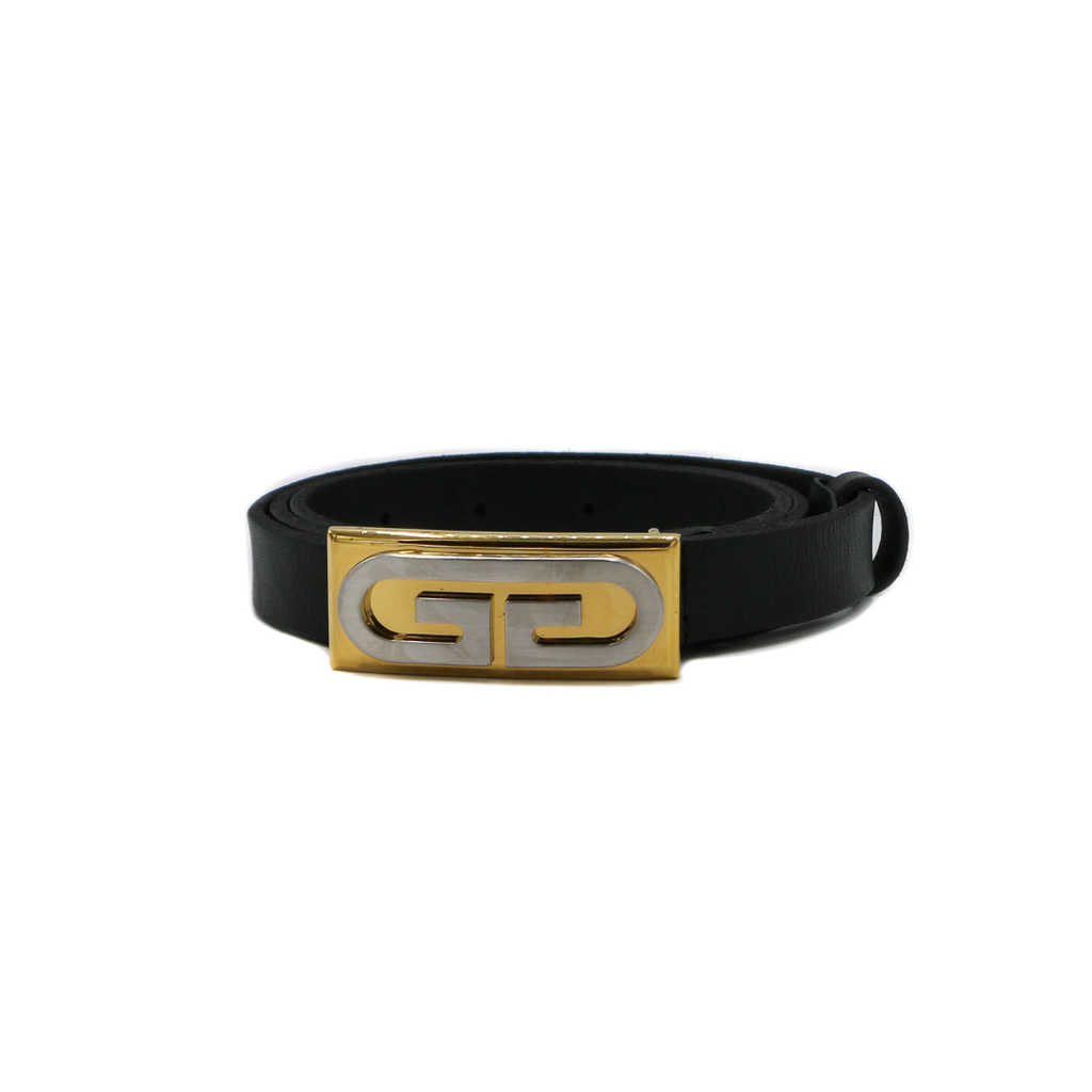 [Gucci-12367] Gucci Belt With Two-Toned Metal Buckle 758614 95 33