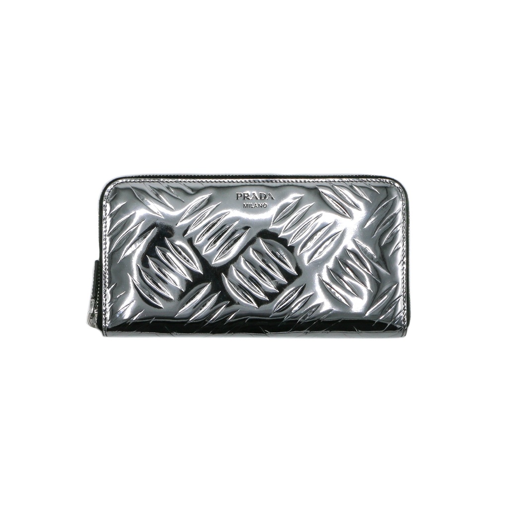 Prada Unisex Street Style Plain Leather Long Wallet Bridal