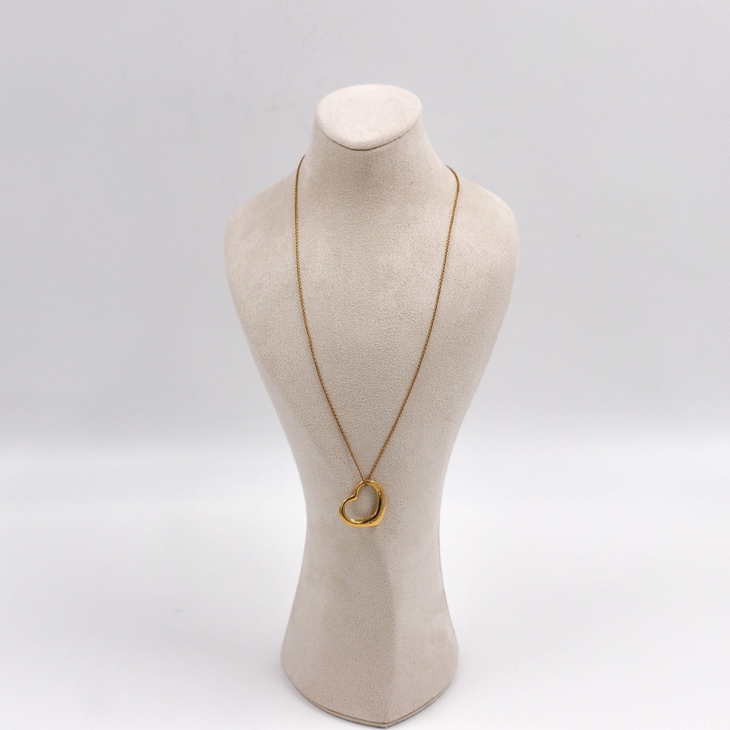 Tiffany&Co. Open Heart YG K18 5.4g Necklace (Precious Metal)