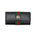 Gucci Web Ophidia Continental Black Leather Wallet 719886