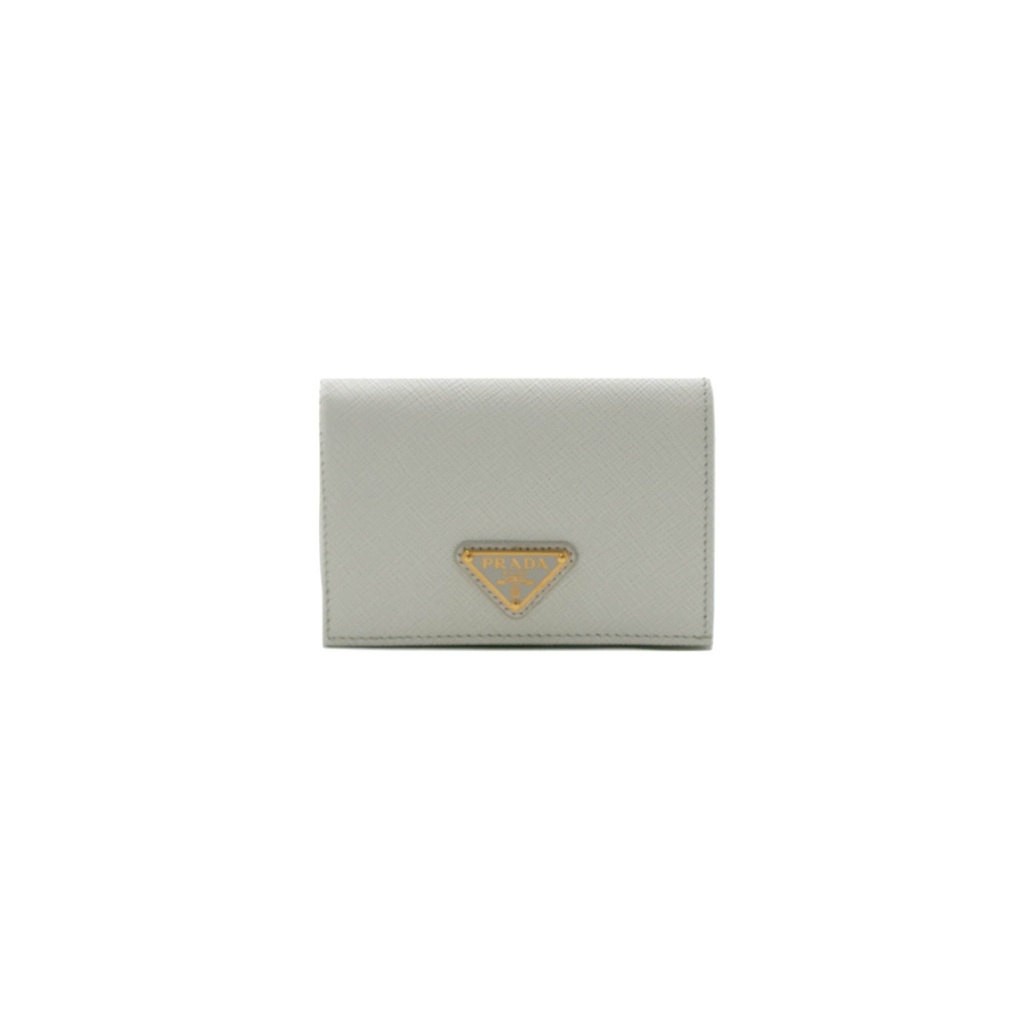 Prada Small Saffiano Leather Wallet White