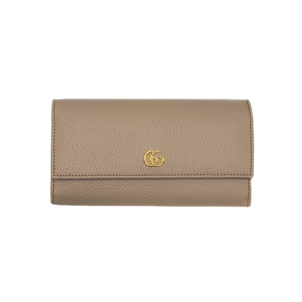 Gucci GG Marmont Leather Continental Wallet Beige and Yellow 456116.