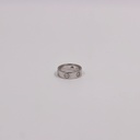 Cartier Love half diamond rings 750(WG) 7.9g 50 Strong dent