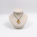 (6189_0284) Tiffany&Co. Double Teardrop YG 750 12.2g Necklace (Precious Metal)