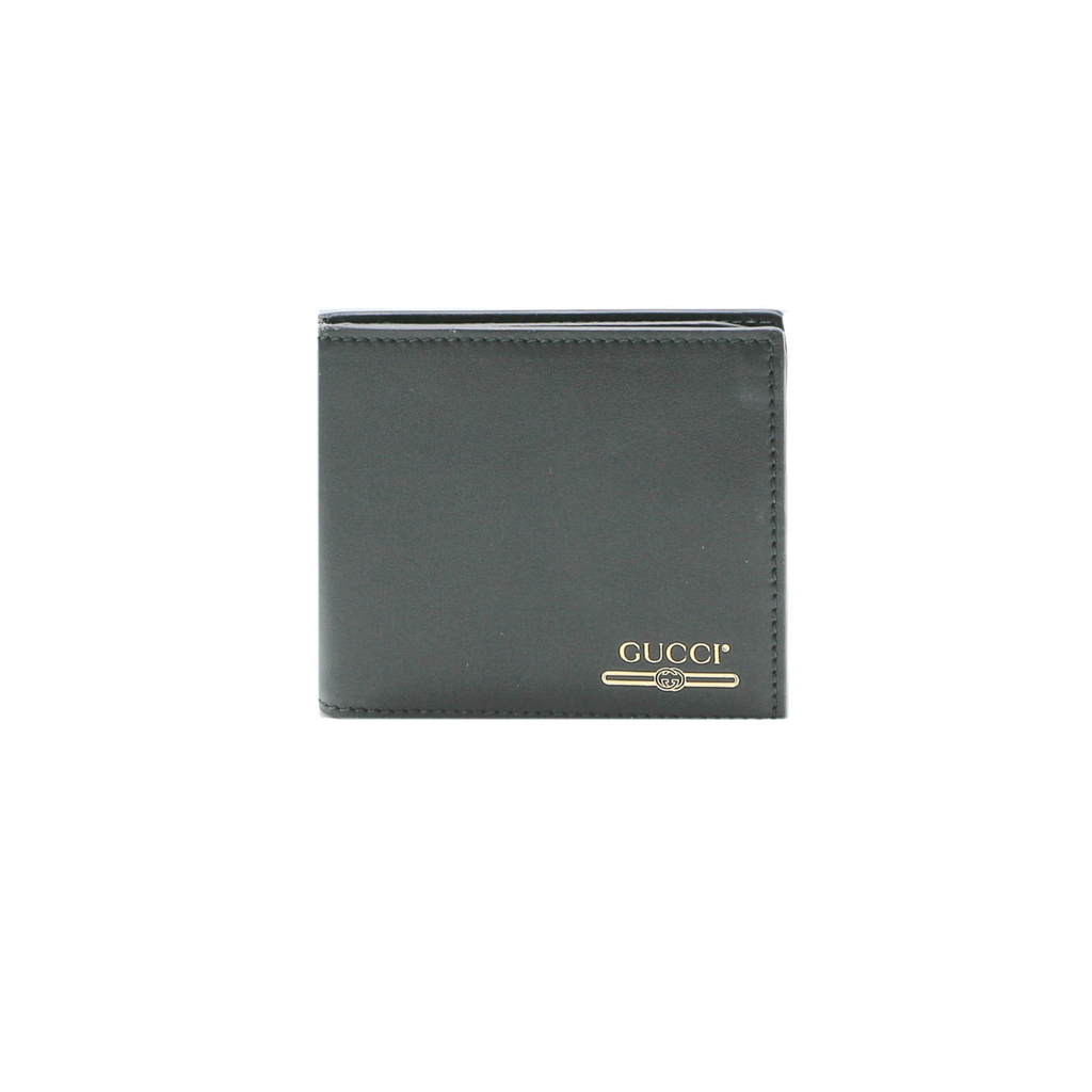 [Gucci-14830] Gucci Leather Bifold Wallet With Gucci Logo 547585