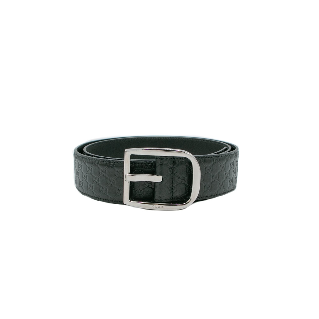 Gucci Microguccissima Black Belt 449716 In Size 95 38