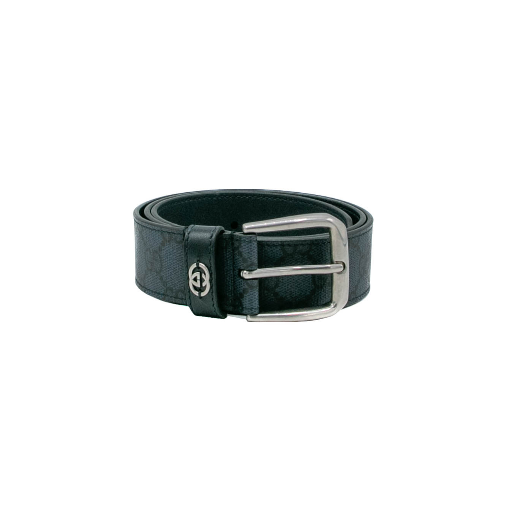 [Gucci-15436] Gucci Belt with Interlocking G Detail 673921 In Size 80 32