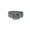 Gucci GG Marmont Grey Leather Belt With Shiny Buckle 414516 In Size 70 28