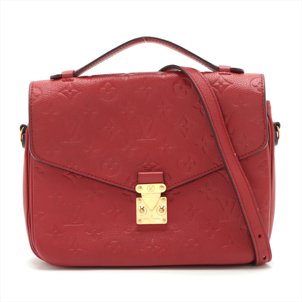 Louis Vuitton Monogram Empreinte Pochette Metis Red 