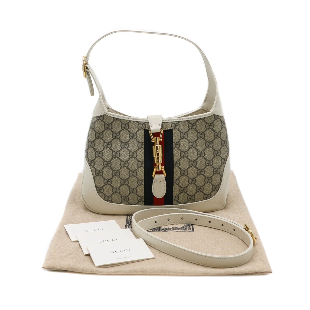 Gucci Jackie 1961 Small Shoulder Bag White 636706
