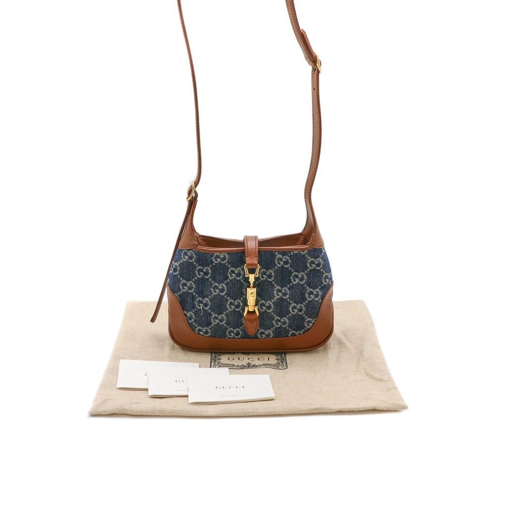 Gucci Jackie 1961 Hobo GG Denim Mini