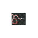 Gucci Kingsnake Print GG Supreme Wallet Black 451268