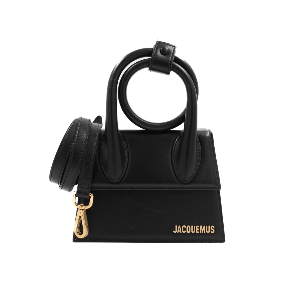 [Jacquemus-16628] Jacquemus Smooth Calfskin Le Chiquito Noeud Black