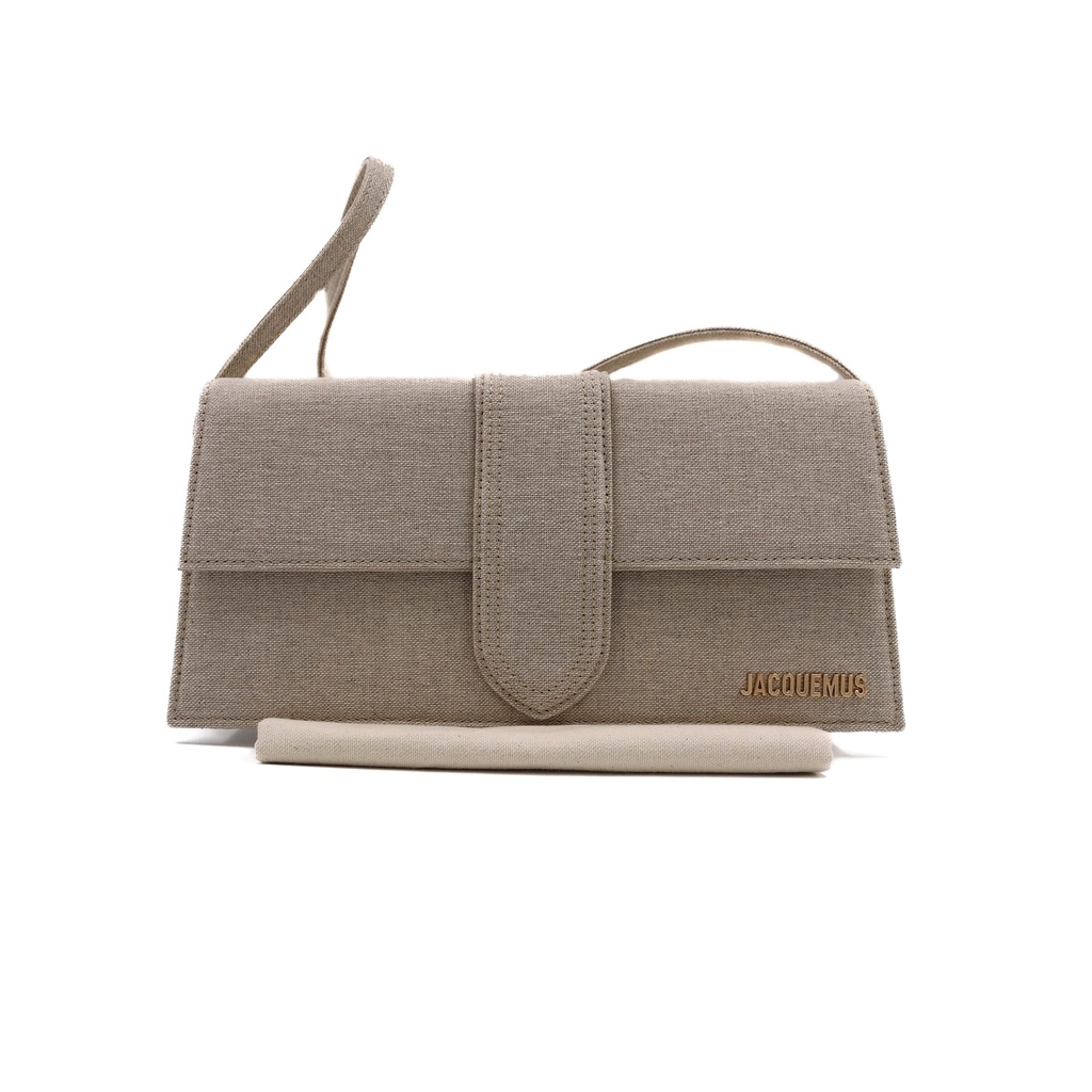 Jacquemus Le Bambino Long Handbag Beige White Denim Cream