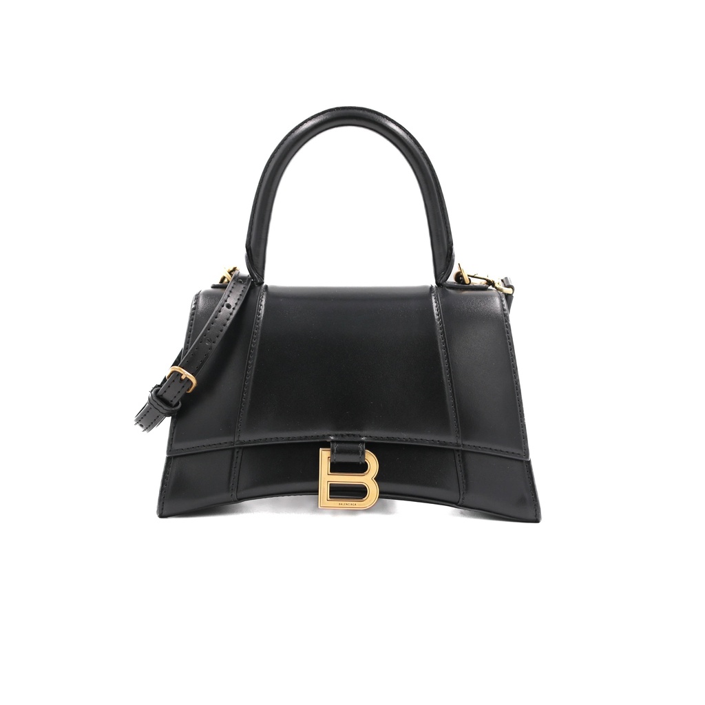 Balenciaga Hourglass Black Leather Mini Bag