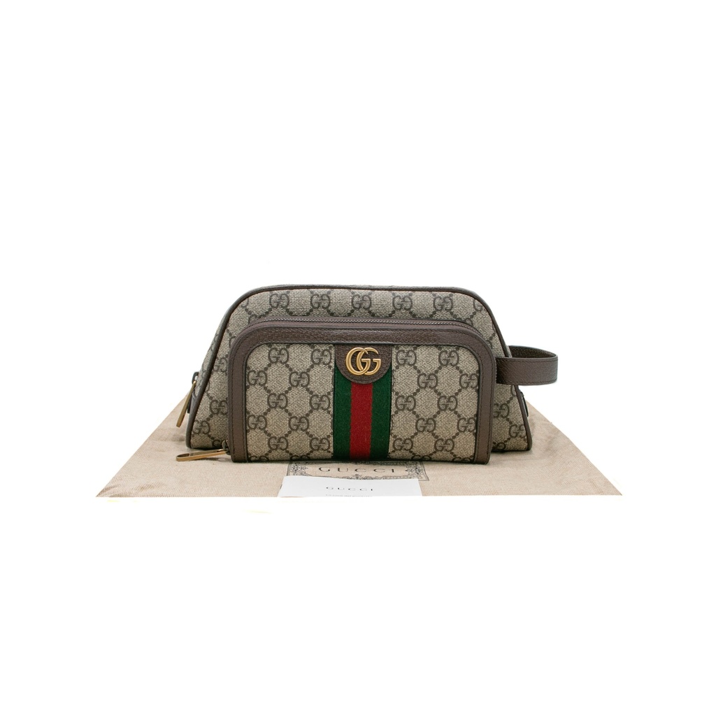 [Gucci-17154] Gucci Beauty Cosmetic Toiletry Bag GG Supreme 751811
