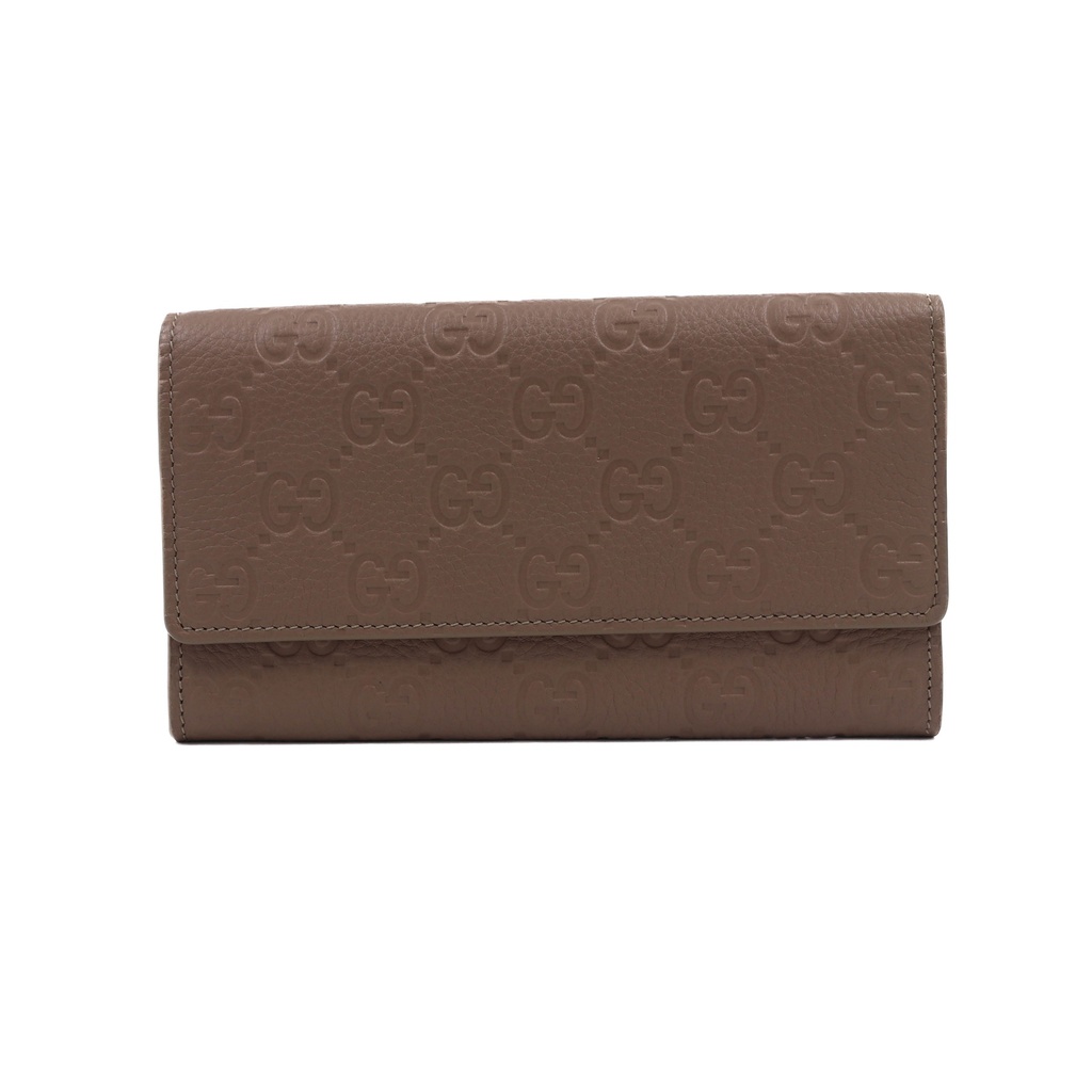 [Gucci-17415] Gucci Guccissima Continental Wallet Beige 815922